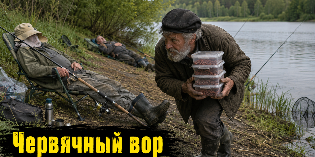 Зачем местный дед крал у приезжих червей, хотя в его огороде их полно. Один рыбак проследил за вором прямо до дома в деревне