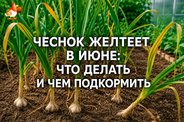 Чеснок желтеет в июне – что делать, чем подкормить и как не угробить урожай заботой 💛
