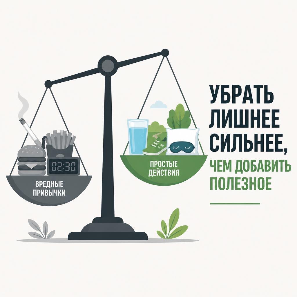 «Парадоксально, но факт: отказ от одной вредной привычки может дать больше, чем десяток “чудо‑средств”. В гормезисе не нужно искать экстремальные стимулы — сначала стоит убрать то, что каждый день мешает телу восстанавливаться».