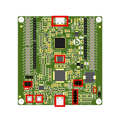 Рис.1 Основные пользовательские интерфейсы платы EVU-BA-2.5.