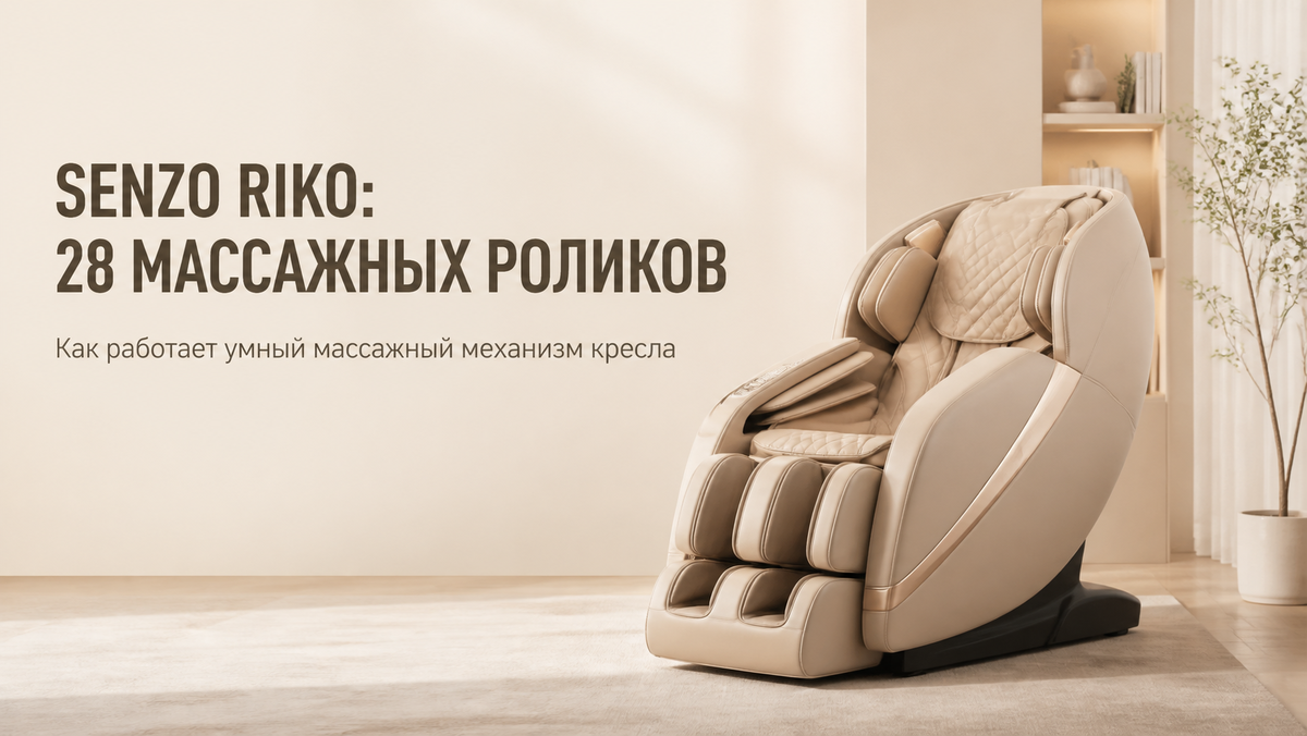Senzo Riko показывает, как 28 роликов и воздушный массаж работают вместе, чтобы снять напряжение со спины, ног и стоп 😊
