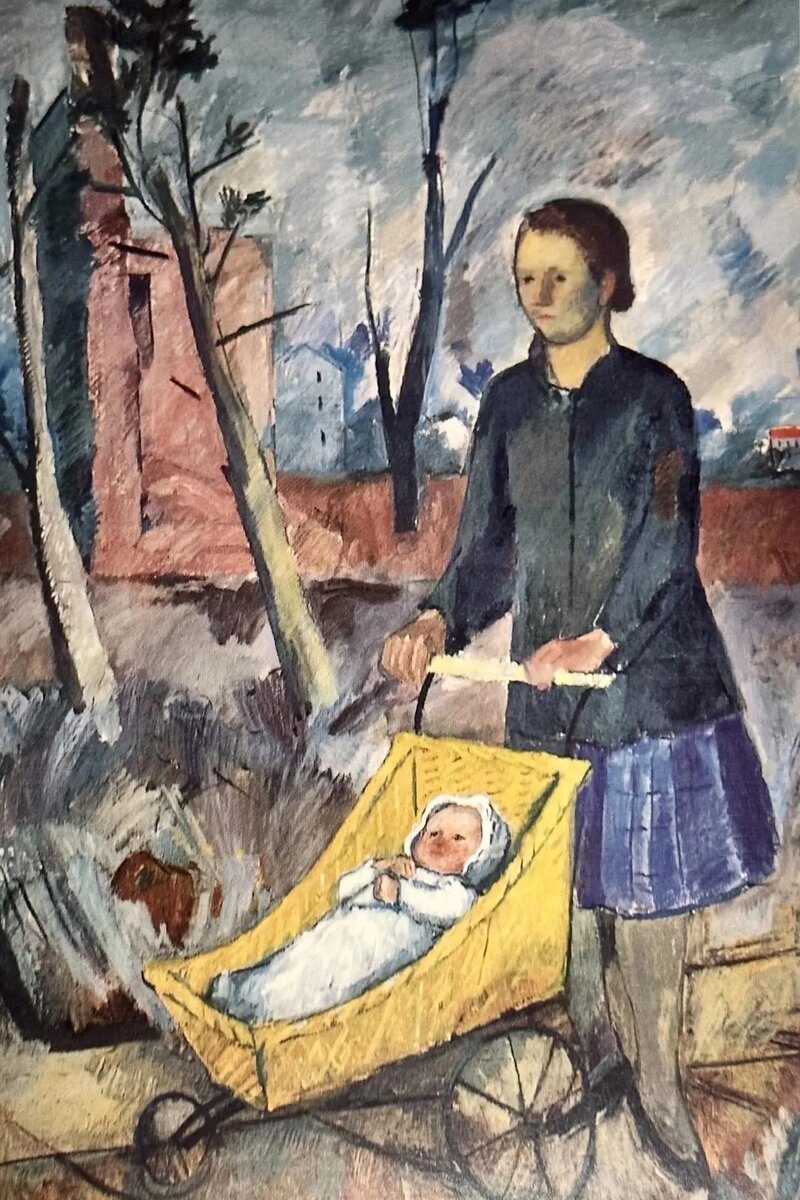 Александр Русаков. «Женщина с коляской». 1927