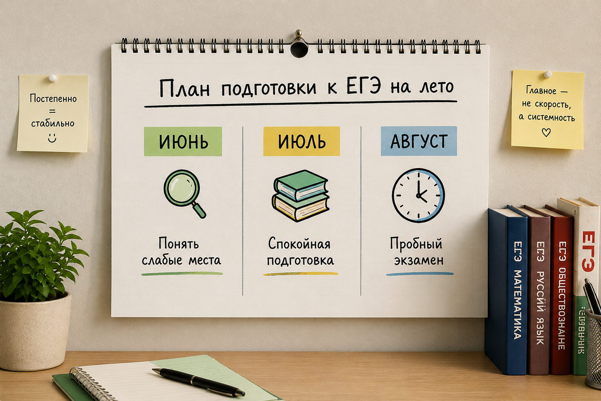 План подготовки к ЕГЭ перед 11 классом по месяцам