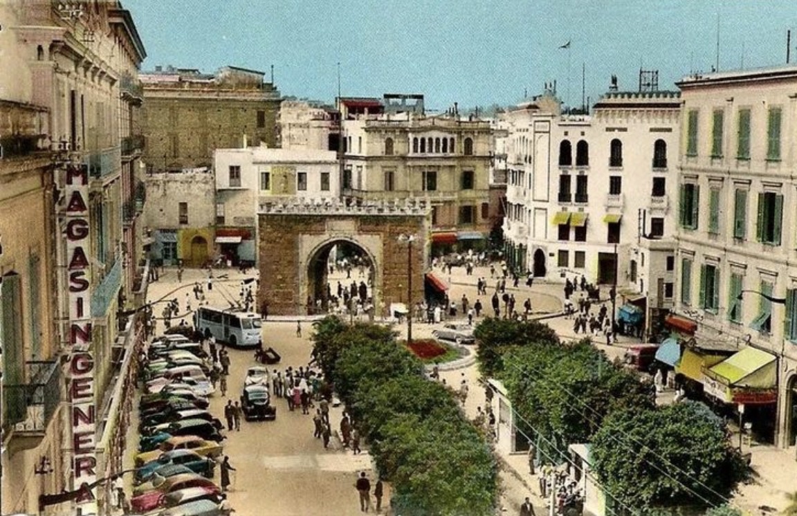 1950s. Avenue de France, Tunis, Tunisia.