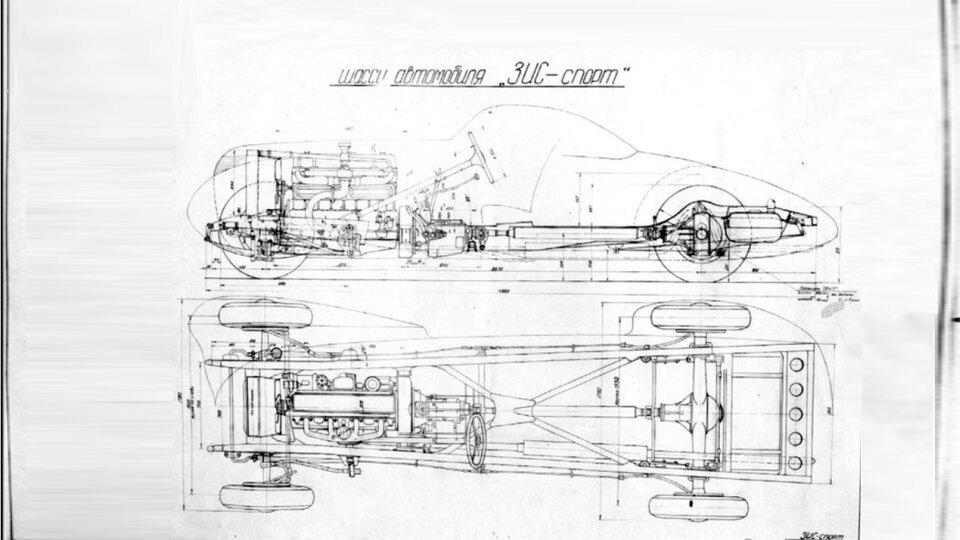 Чертеж ЗИС-101А Спорт