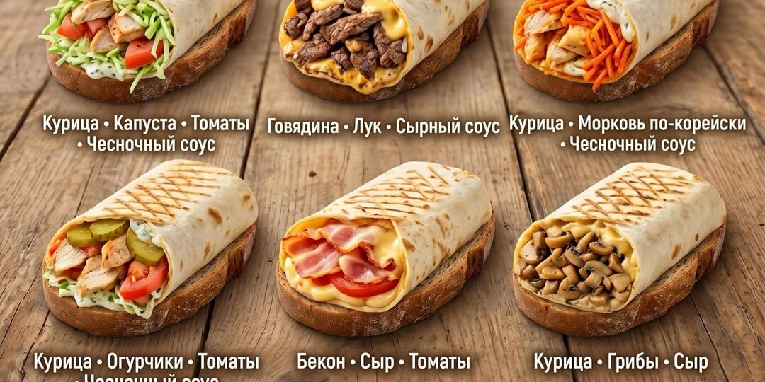 🌯 Когда не знаешь, чем быстро и сытно накормить семью: большая шпаргалка по 9 начинкам для домашней шаурмы