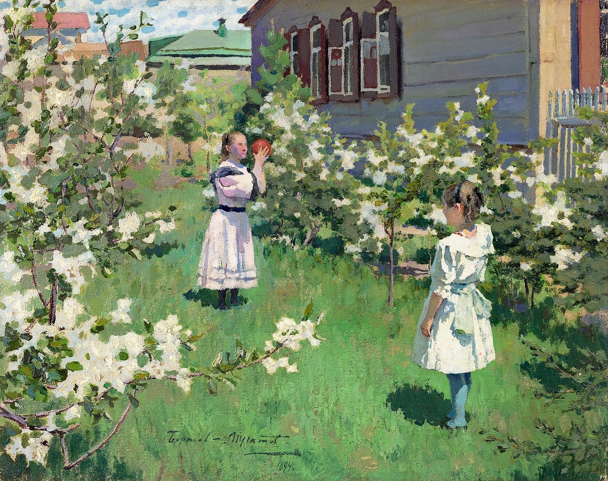Борисов-Мусатов Виктор Эльпидифорович, «Майские цветы», 1894, холст, масло, 51 × 64 см, Государственная Третьяковская галерея, Москва