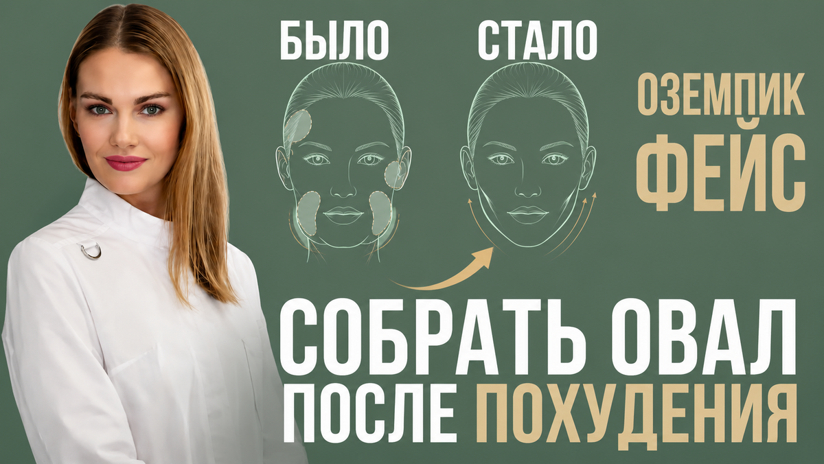 Овал после резкого похудения «плывёт», потому что кожа теряет опору быстрее, чем успевает сократиться.