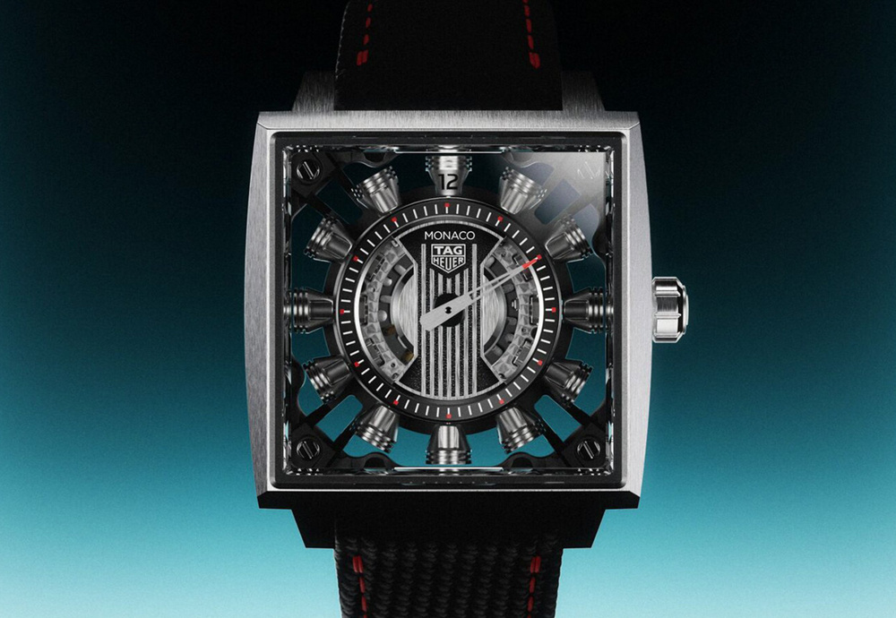 Циферблат и механизм TAG Heuer Monaco Speed 12 воплотили архитектуру двенадцатицилиндровых гоночных двигателей (2 фото)
