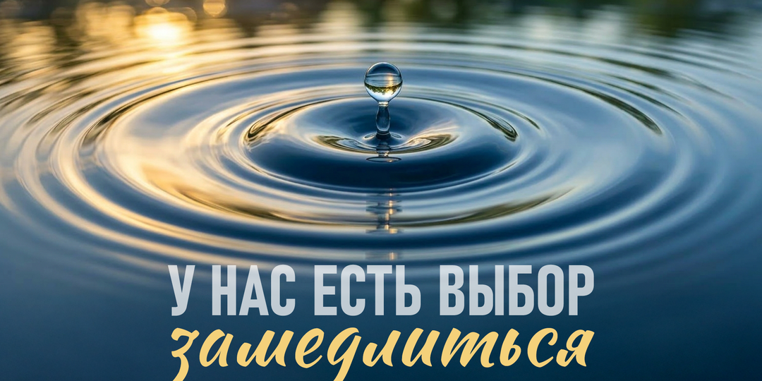 У нас есть выбор — замедлиться