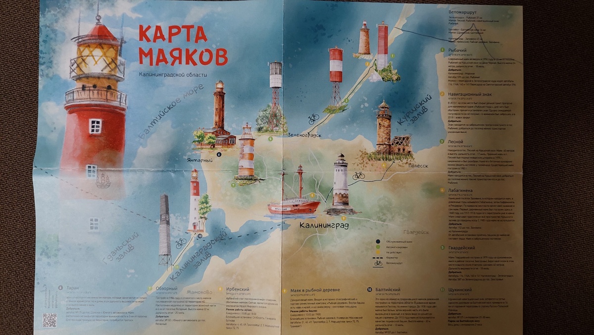 МаякоМаньяки, карта Маяков Калининградской области, 2023г. Фото автора