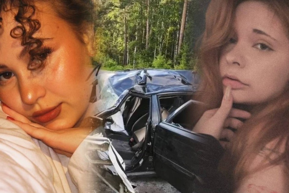    Анастасия (слева) скончалась на месте, Екатерину в тяжелом состоянии доставили в реанимацию. Фото: читатель «КП»/Госавтоинспекция Свердловской области