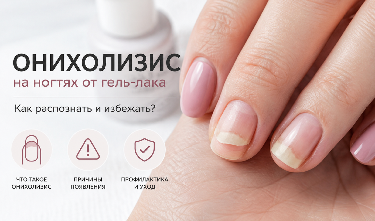 Пример онихолизиса на ногтевом ложе