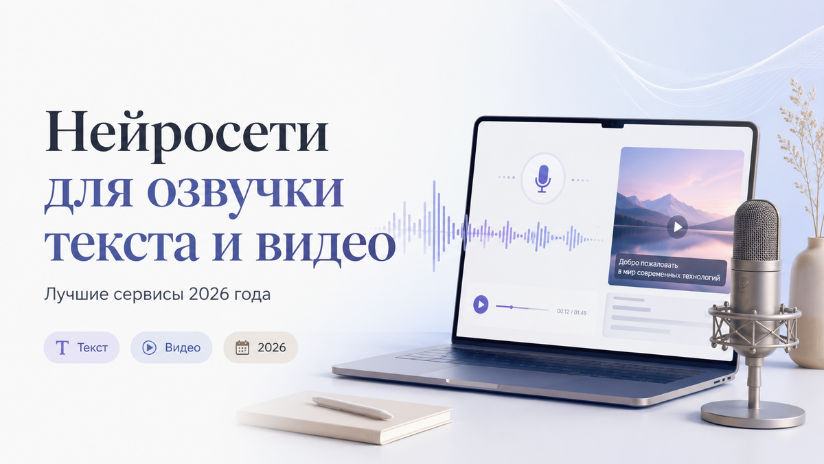 Озвучка видео нейросетью бесплатно 2026