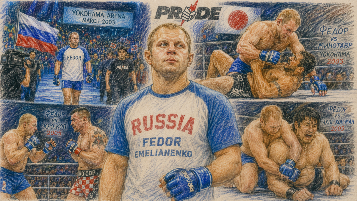 Иллюстрация. Федор Емельяненко в эпоху PRIDE.