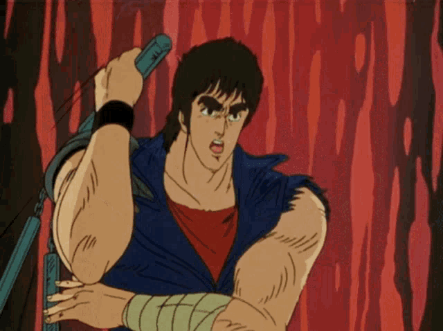 Кадры из аниме-сериала “Кулак Северной Звезды” (1984 г.). Об одноимённой франшизе частично идёт речь ниже: