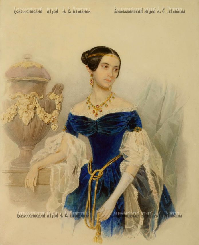 Портрет Екатерины. 1834 - 1839 годы. Художник Петр Федорович Соколов 