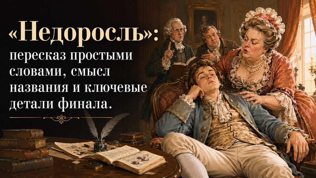 «Недоросль»: пересказ простыми словами.