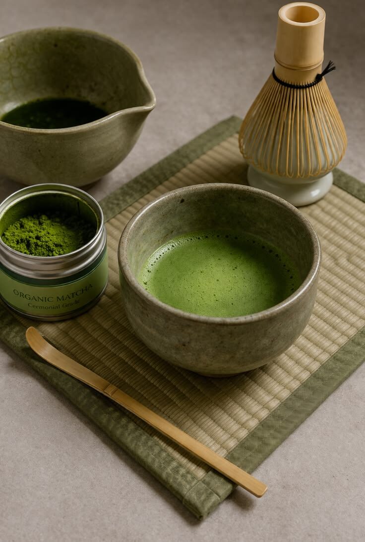 1. Authentic Matcha Tea Ceremony. Зелёный чай, матча, керамика. Иллюстрации из открытых источников.