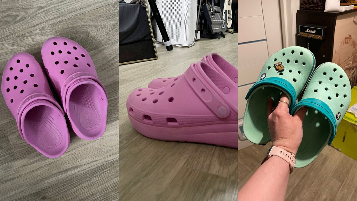 2 Crocs с высокой подошвой и 1 класика