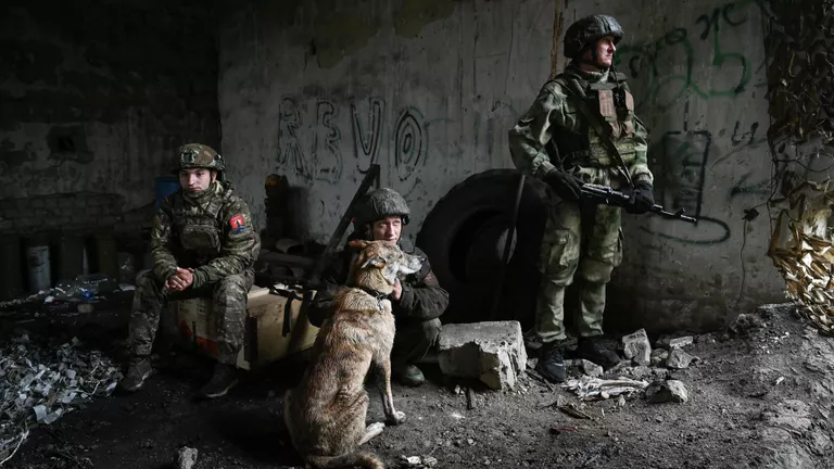 Военнослужащие ВС РФ в зоне проведения СВО. © РИА Новости / Станислав Красильников
