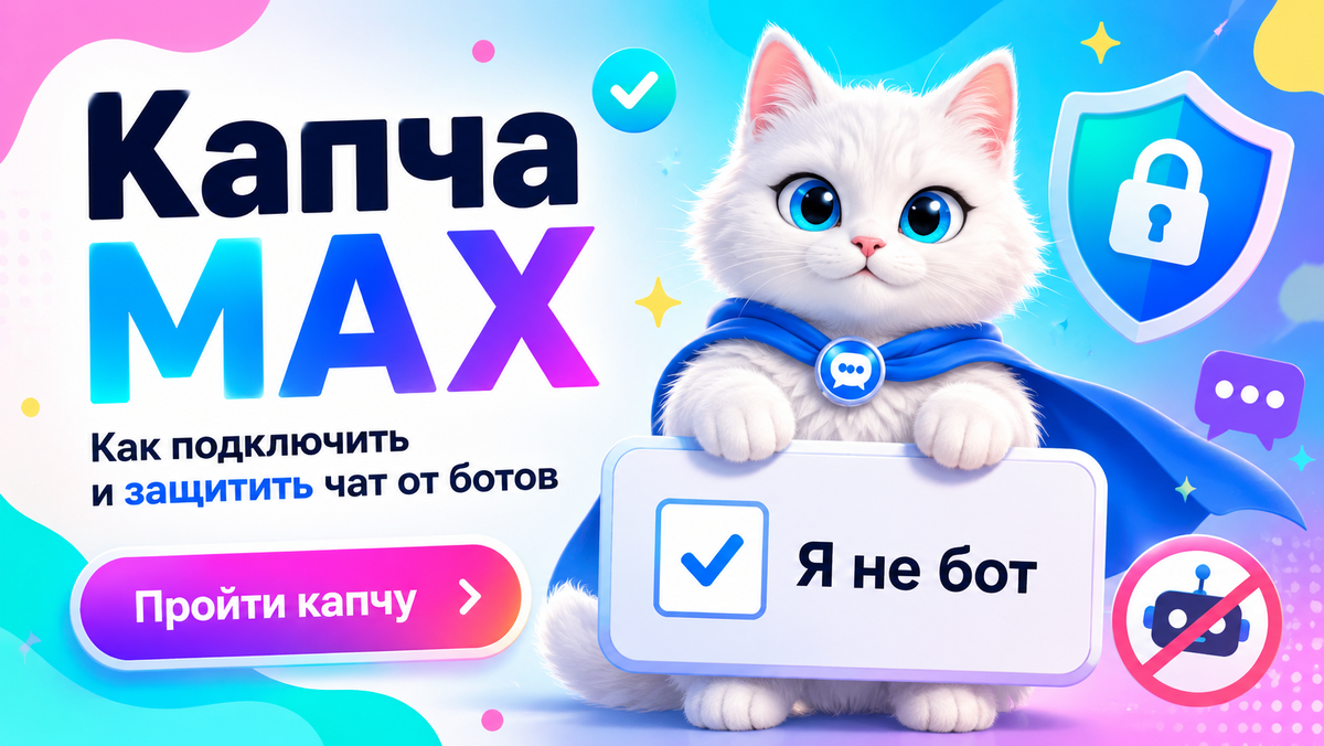 Капча макс: как подключить Captcha в MAX и защитить чат от ботов