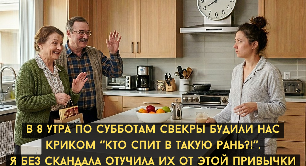 В 8 утра по субботам свекры будили нас криком “Кто спит в такую рань?!”. Я без скандала отучила их от этой привычки