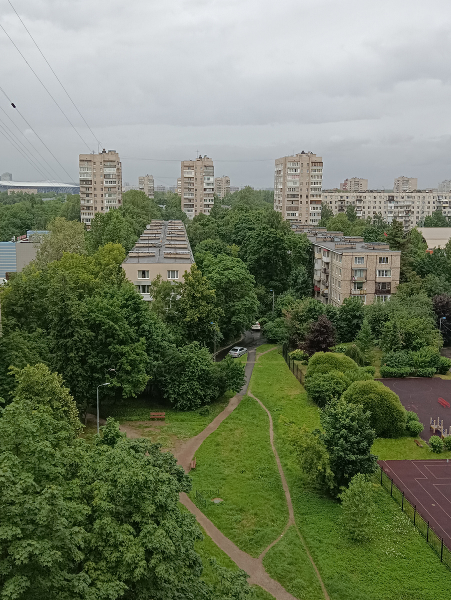 Серое небо ощутимо давит