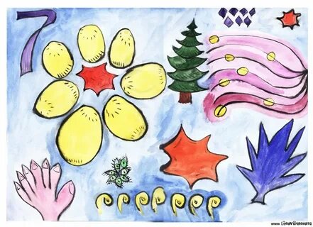 Рисунок Лены Вороновой. Гимн семёрке