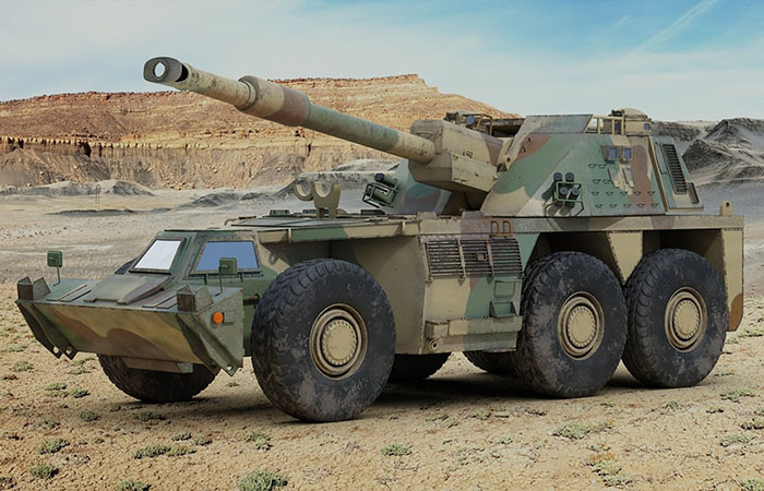 Самоходка G6 Rhino./ Фото: turbosquid.com
