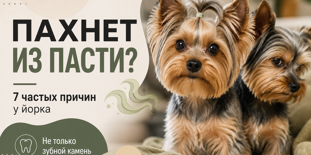 Почему у йорка пахнет изо рта. 7 причин.