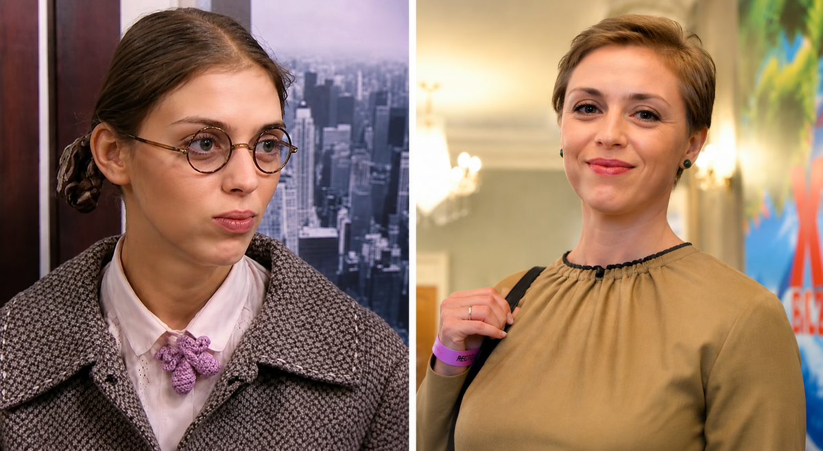 Слева Нелли Уварова в 2005-м году в сериале «Не родись красивой», справа актриса в 2026-м году. 