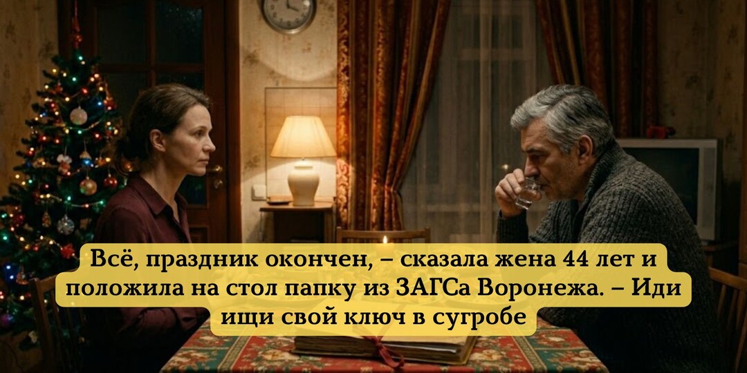 Всё, праздник окончен, – сказала жена 44 лет и положила на стол папку из ЗАГСа Воронежа. – Иди ищи свой ключ в сугробе