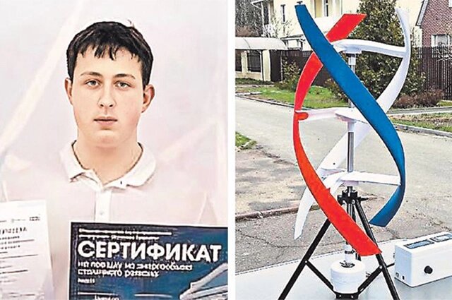    Георгий и его защищённый от штормов генератор. Фото: Из личного архива
