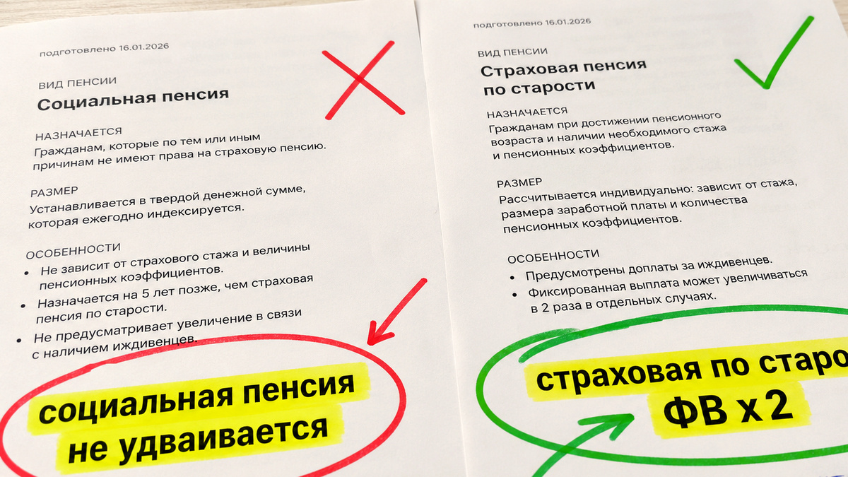 Не всем после 80 прибавляют одинаково: социальная пенсия, потеря кормильца и I группа - отдельные правила.