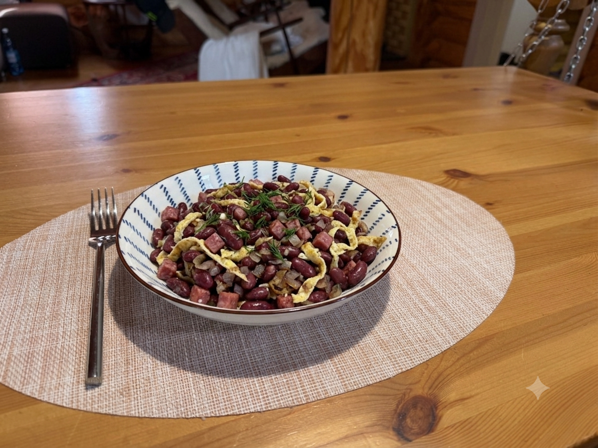 Если любите, можете заправить майонезом, будет вкуснее)