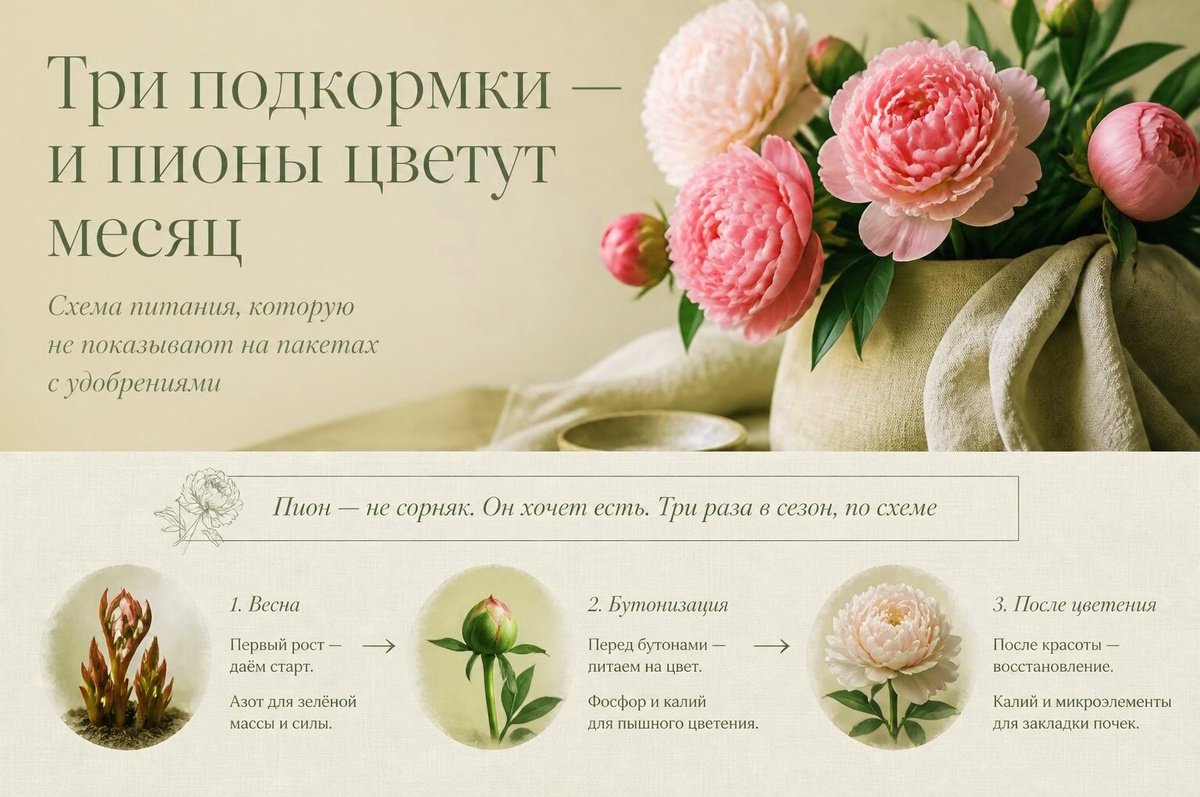подкормка пионов