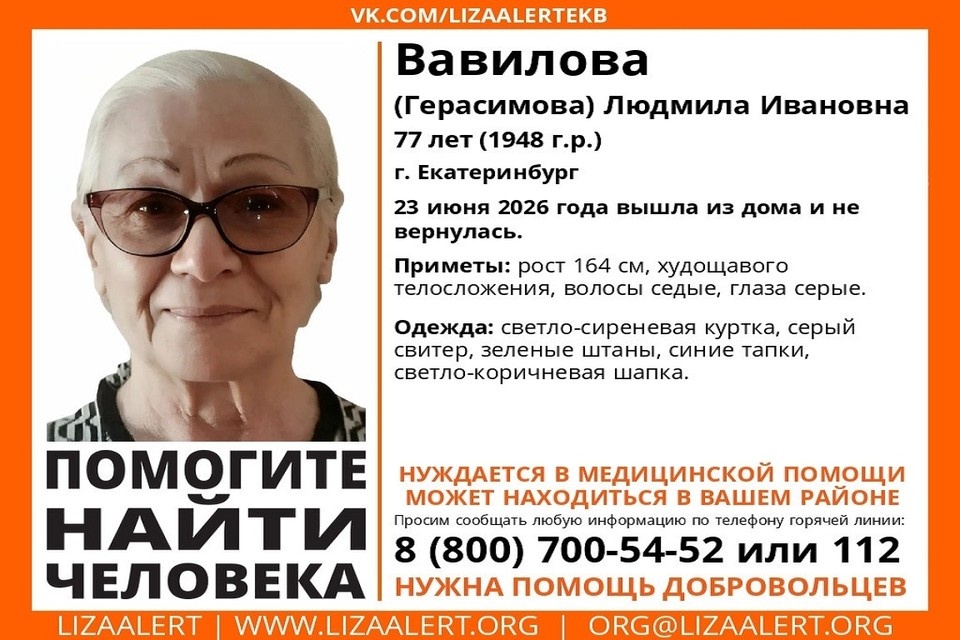    Пенсионерка вышла из дома и не вернулась. Фото: поисково-спасательный отряд «ЛизаАлерт»