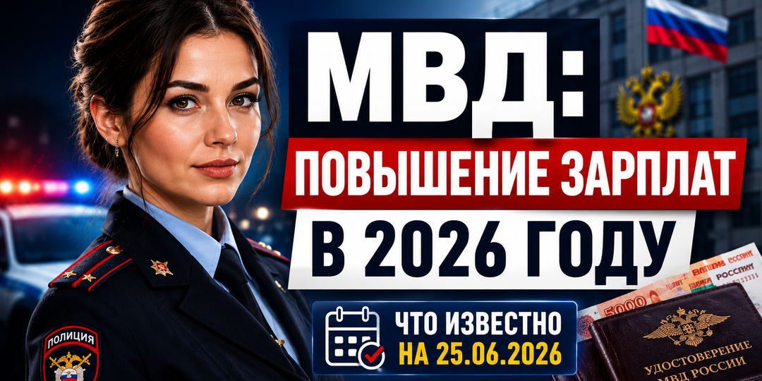 Повышение зарплаты сотрудникам МВД в 2026 году: что известно на 25 июня 2026 года