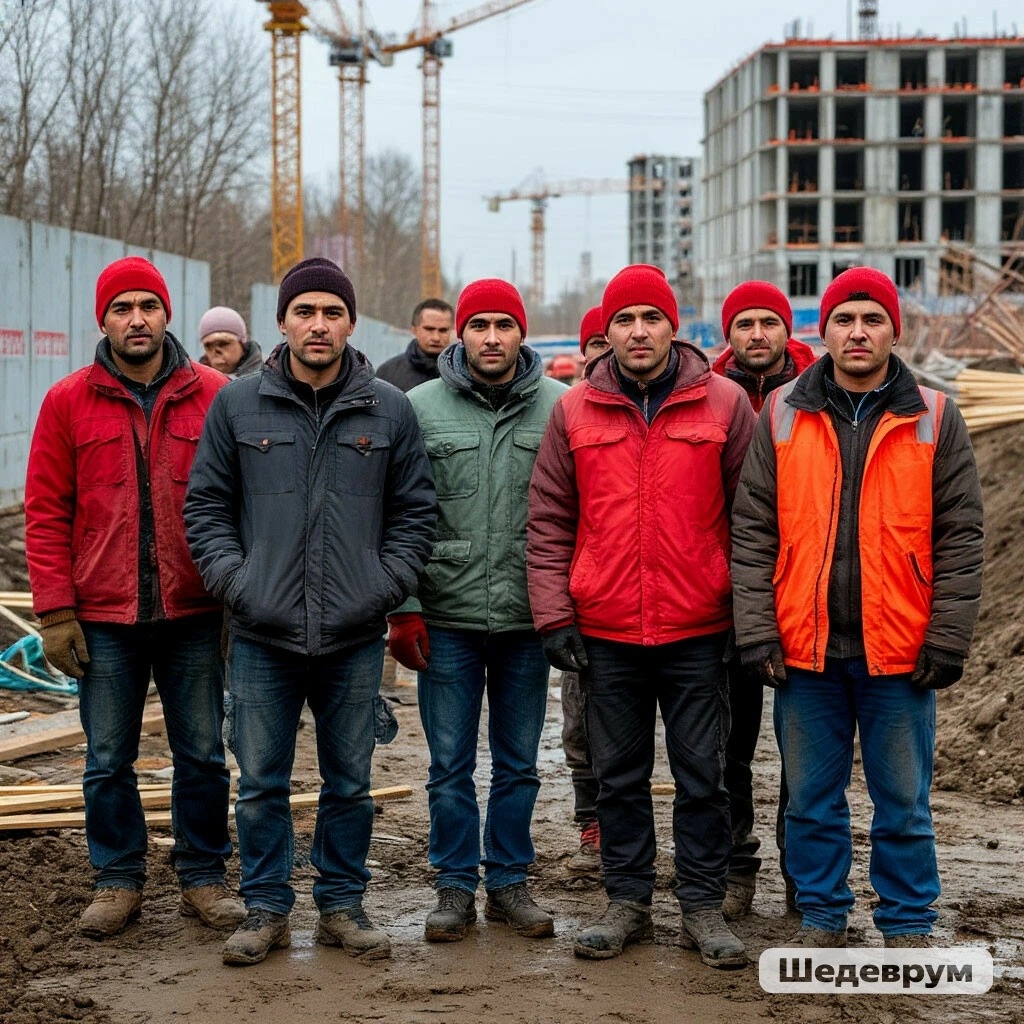 Россия: мигранты из нейросети "Шедеврум"