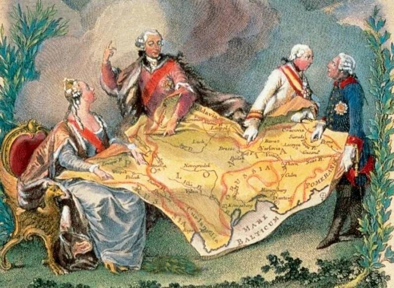 Рис. 160. Раздел Речи-Посполитой
