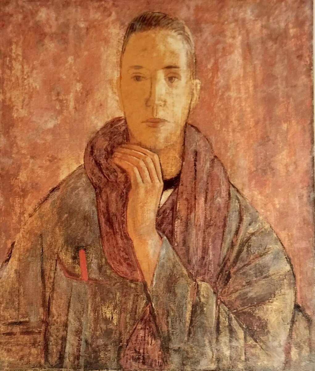 Александр Самохвалов. «Человек с шарфом. Автопортрет». 1928
