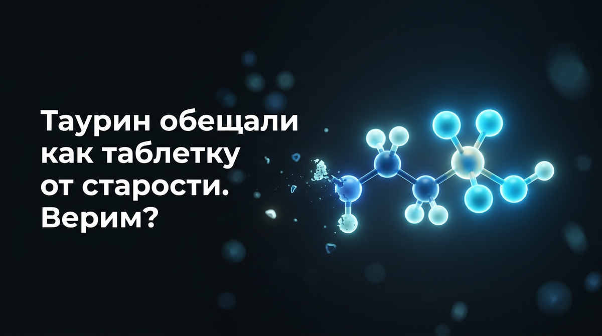 Почему гипотеза «таурин падает с возрастом → надо принимать» не подтвердилась, и что на самом деле работает