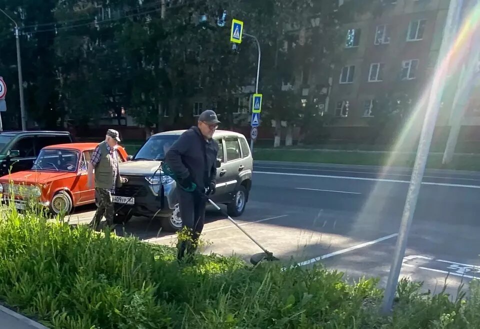    Покос травы в Барнауле. Источник: barnaul.org