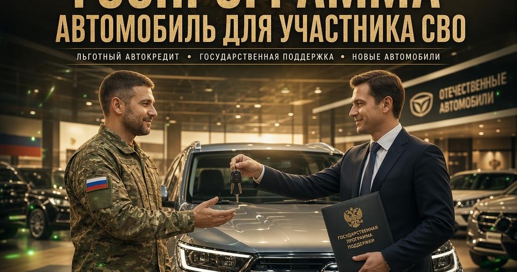 Госпрограмма «Автомобиль для участника СВО» в 2026 году: Все условия и пошаговая инструкция