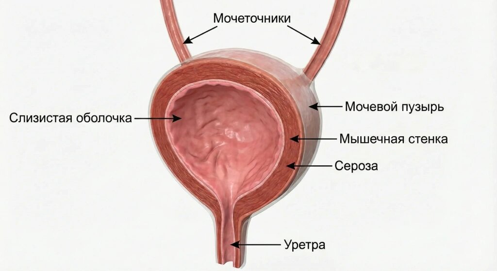 Анатомическое строение мочевого пузыря
