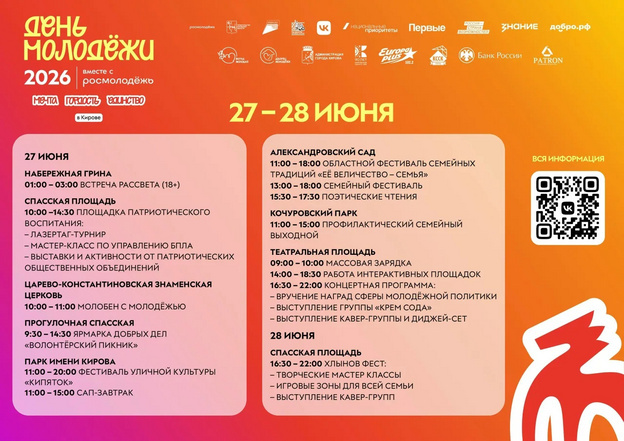    День молодёжи в Кирове и области: фестивали, спорт, музыка и кино под открытым небом
