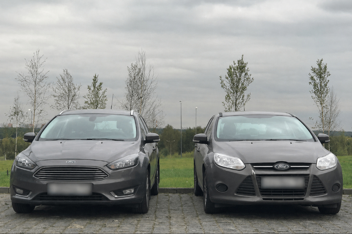    Ford Focus III до рестайлинга (справа) и после (слева). Фото carsfunix.fandom.com