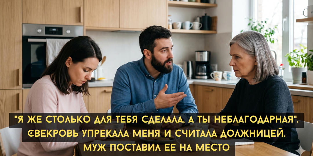 "Я же столько для тебя сделала, а ты неблагодарная". Свекровь упрекала меня и считала должницей - муж поставил ее на место