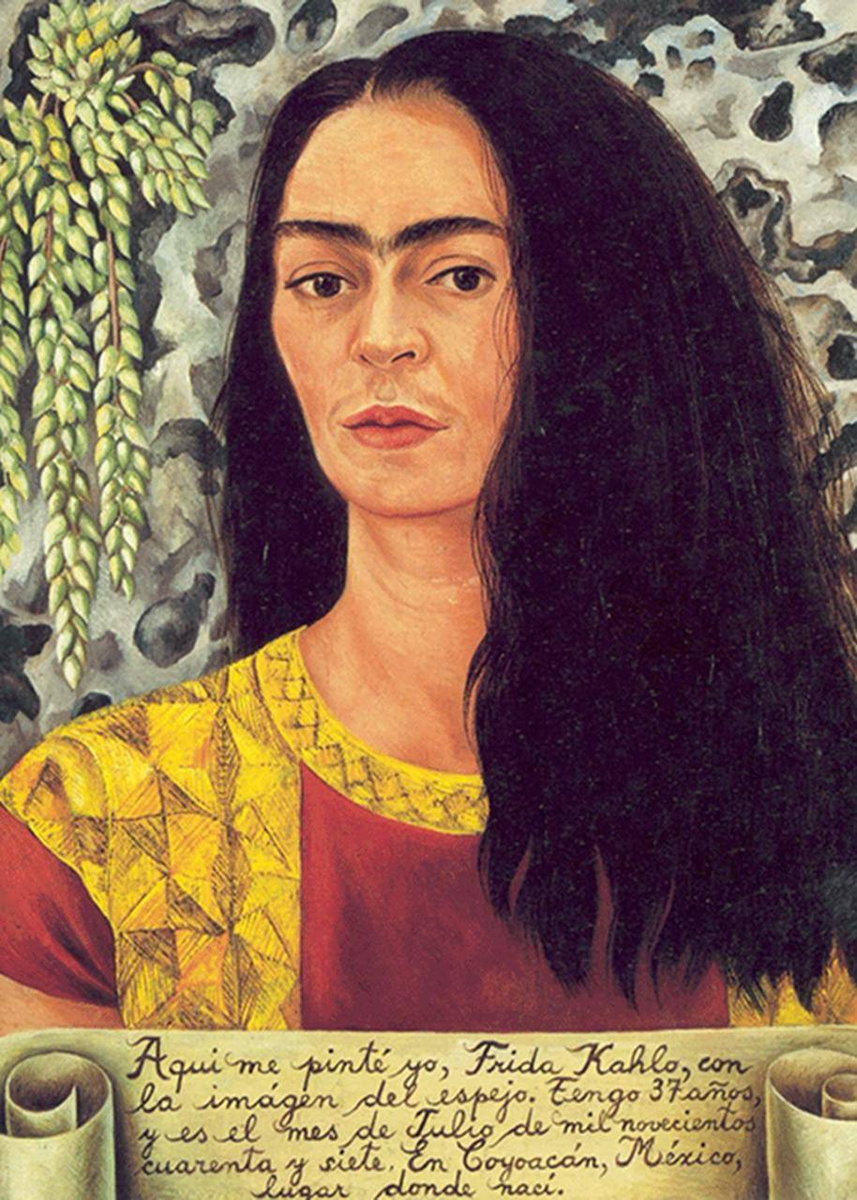    Фрида Кало, «Автопортрет с распущенными волосами», 1947 год